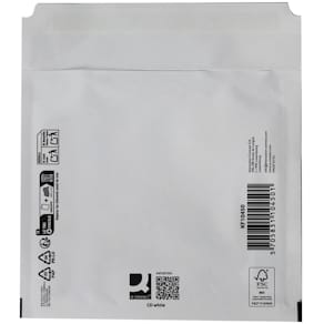 Luftpolstertasche Q-CONNECT, für CD/DVD, weiß