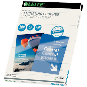Laminat LEITZ A4 100mic klar 100/fp