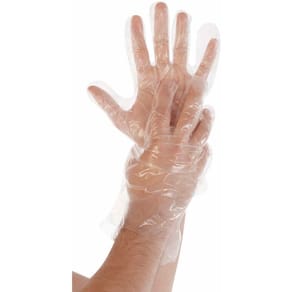 Engangshandsker L HDPE, transparent i dispenserboks, 500 stk