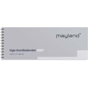 Bordkalender Mayland 2027, 257x97 mm, FSC Mix, flerfarvet