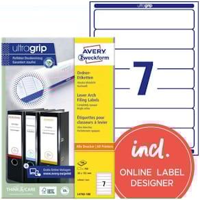 Etikett AVERY Pärm 192x38mm 700/fp