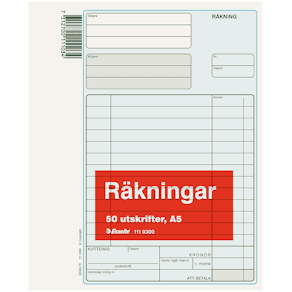 Räkning A5, utan kopia, 50 blad