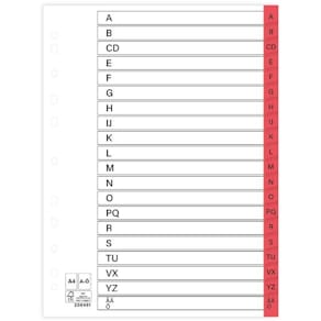 Register plastflik A-Ö röd 10/fp