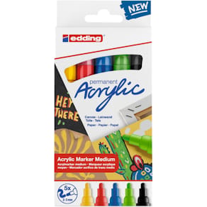 Acrylmarker edding 5100, 2–3 mm, Basic-Set