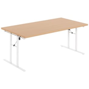 Fällbord 200x80x73cm mont. bok/vit