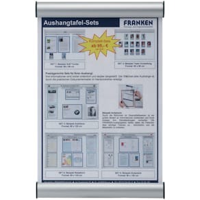Türschild FRANKEN Cliprahmen, 330 x 215 mm, silber