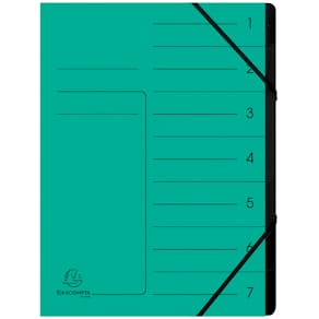 Ordnungsmappe Exacompta, 7-teilig, grün
