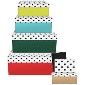 Geschenkkarton BY NATURE Just Stars, Sterne sortiert