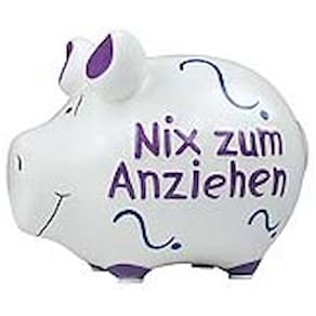 Spardose KCG Nix zum Anziehen, Schwein, klein
