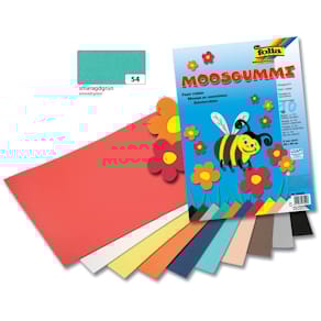 Moosgummi Folia, 2 mm, smaragdgrün, 29 x 40 cm
