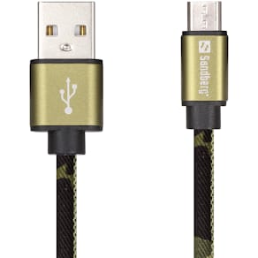 Sandberg USB-A to MicroUSB, Green Camouflage (1m)