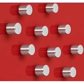 Magnete Sigel Neodym Zylinder, 10 St., silber