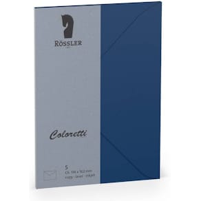 Briefhülle Rössler Coloretti, C6, 5 St., jeans