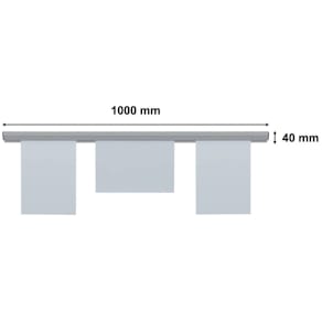 Papierklemmschiene FRANKEN, 100 cm, grau