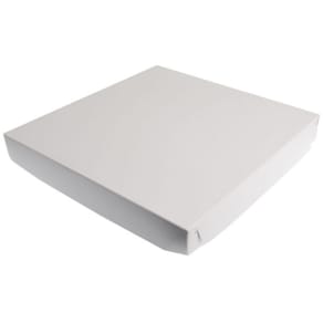 Kakeeske lokk 32x32x12cm papp hvit (100)