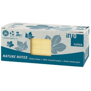 Notes INFO NOTES recy 75x75 gul 12/fp