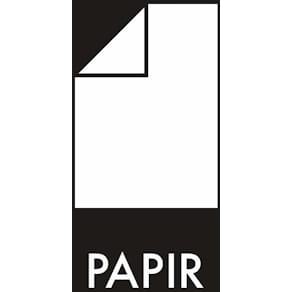 Papiretiketter 75 x 120 mm, hvid/sort