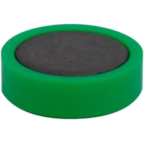 Tafelmagnete Q-Connect, 10 Stück, Ø25 mm, grün