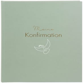 Konfirmationsalbum Goldbuch Friedenstaube, eukalyptus
