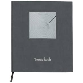 Kondolenzbuch DFW, Lederfasereinband, schwarz, 288 Seiten