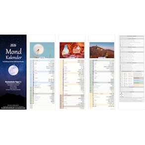 Streifenplaner Alpha Mondkalender, 14,85 x 42 cm, sortiert