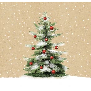 Zelltuchserviette ATELIER, Weihnachtsmotiv, 33 x 33 cm