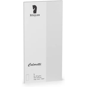 Briefkarte Coloretti, DL HD, 5 St., hellgrau