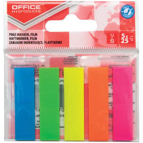 Indextabs, 12 x 45 mm, ophangzakje met 5 x 25