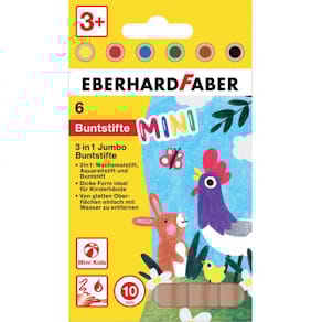 Buntstifte Eberhard Faber Mini Kids 3in1, 6 St., Jumbo