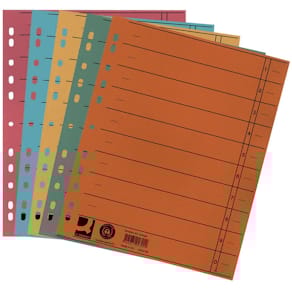 Trennblätter Q-CONNECT, A4, 100 St., sortiert