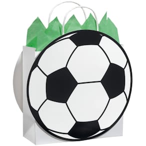 Geschenktragetasche ZÖWIE Fußball, schwarz/weiß
