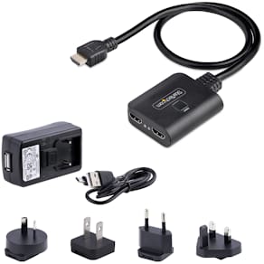 StarTech.com 2-Port HDMI Splitter, 4K 60Hz HDMI 2.0 Video, 4K