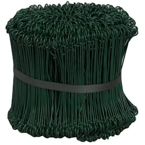 Sekketråd 150mm plastet grønn (1000)