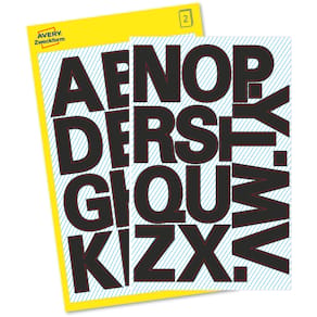 Buchstabenetikett Avery Zweckform Home, A-Z, Folie, sw, 26 Stück
