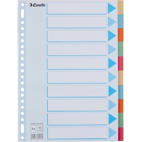 Tabbladen Esselte, 10 tabs, karton 275 g/m²