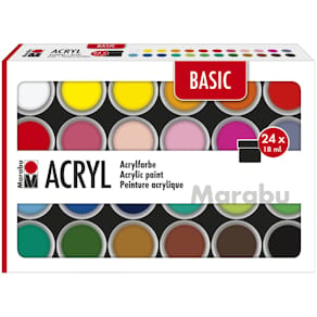 Acrylfarben-Set Marabu Basic Acryl, 24 St., sortiert