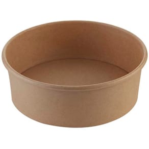 Salatbowle kraft brun Ø185 x 65 mm, fødevaregodkendt, 50 stk