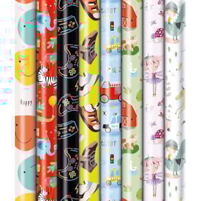 Geschenkpapierrolle ZÖWIE Bambini, 2 m x 70 cm, Kinder, sortiert