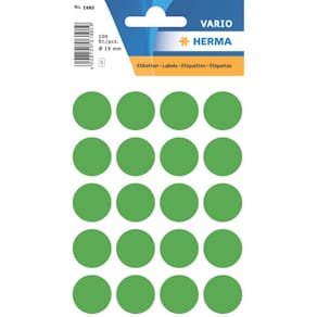 Etiketten HERMA Vielzweck, Ø19mm, 100 Stück, dunkelgrün