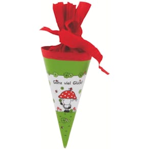 Schultüte GOLDBUCH Ganz viel Glück, Filz, 15 cm, bunt