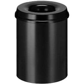 Papierbak V-part vlamdovend, 15 l, zwart