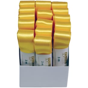 Geschenkband GOLDINA Doppelsatin, 25mm x 3m, gelb