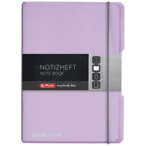 Notizheft Herlitz, A5, kariert, flieder