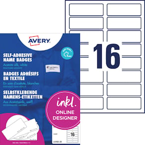 Namensetiketten Avery Zweckform, 88,9 x 31 mm, weiß