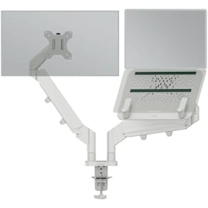 Monitorarm Leitz Ergo, til skærm og laptop, lysegrå