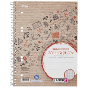 Collegeblock LANDRE cb-158x210x80-L28, A5+, kariert, silber, 80Bl