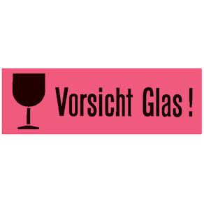 Versandetiketten HERMA Vorsicht Glas, rot, 118 x 39 mm, 1000 St.