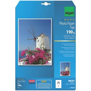Inkjet-Fotopapier Sigel Top, A4, 20 Blatt