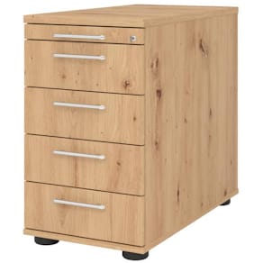 Standcontainer Hammerbacher SC50 RE, Asteiche, 42,8x72-76x80cm