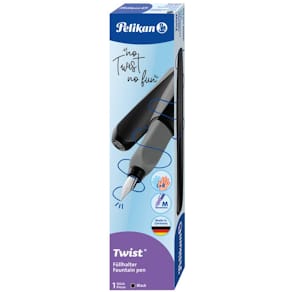 Füller Pelikan Twist P457M, M-Feder, schwarz
